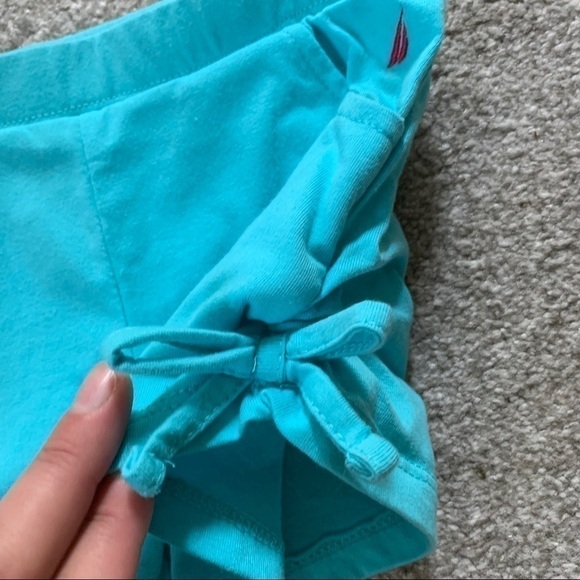 Nautica Cotton Blue Tie Side Pull-on Shorts 4T - Picture 3 of 5